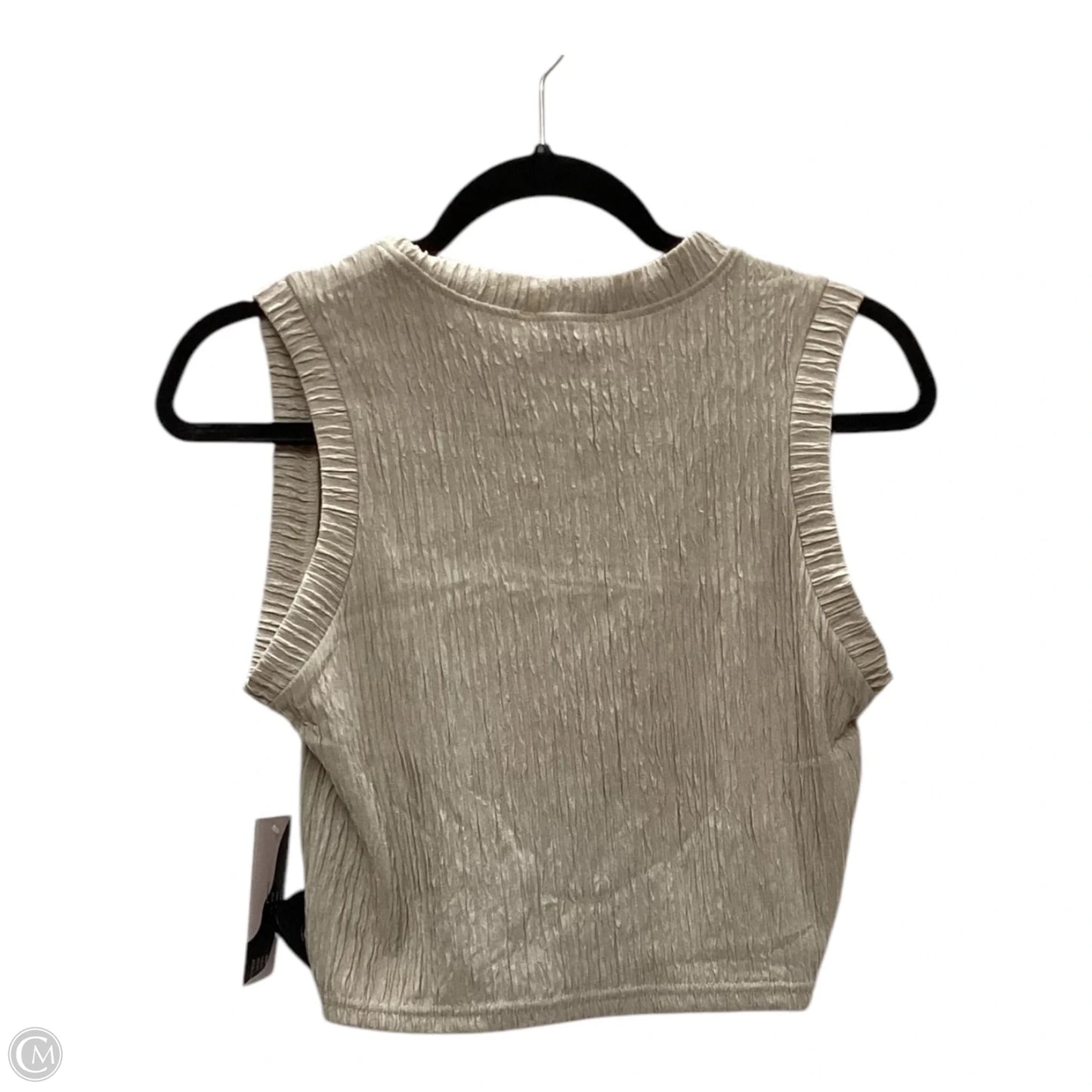 Top Sleeveless By Clothes Mentor In Tan, Size: L