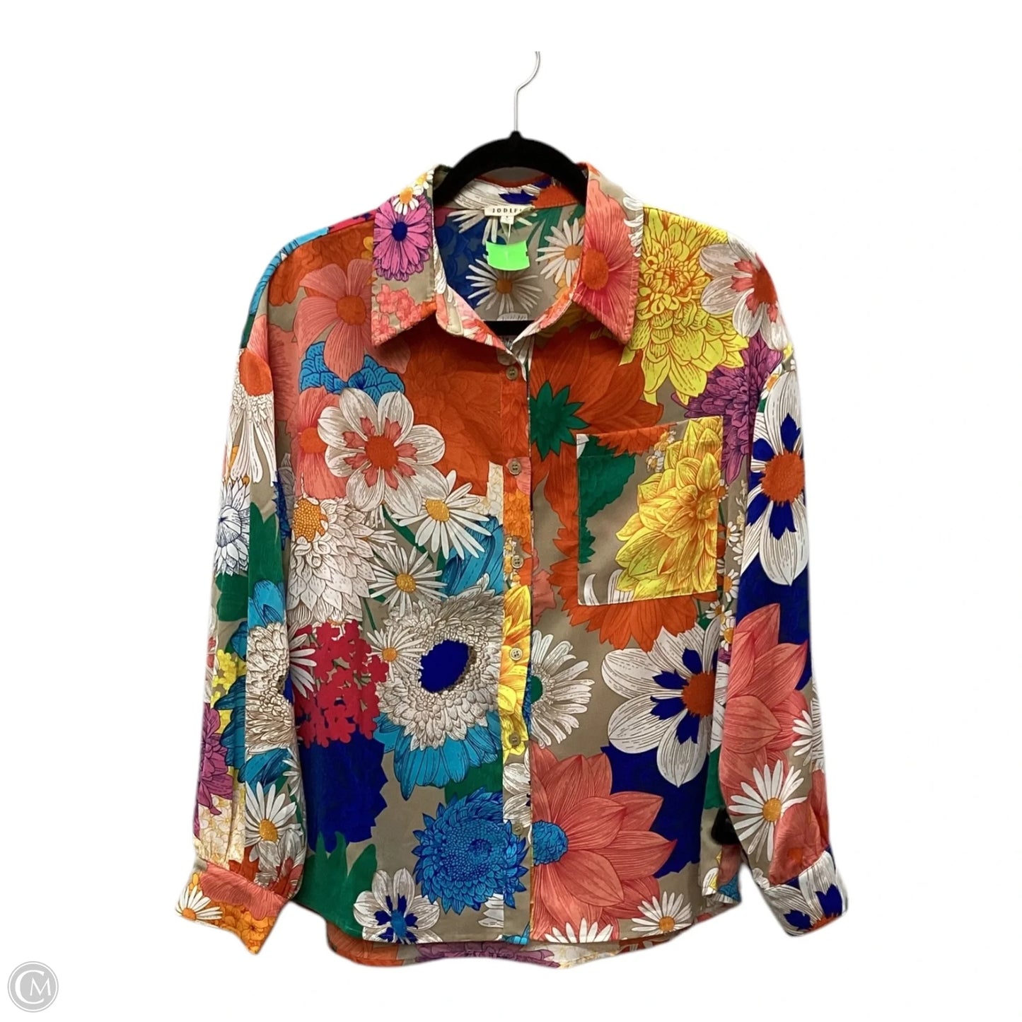 Top Long Sleeve By Jodifl In Floral Print, Size: S