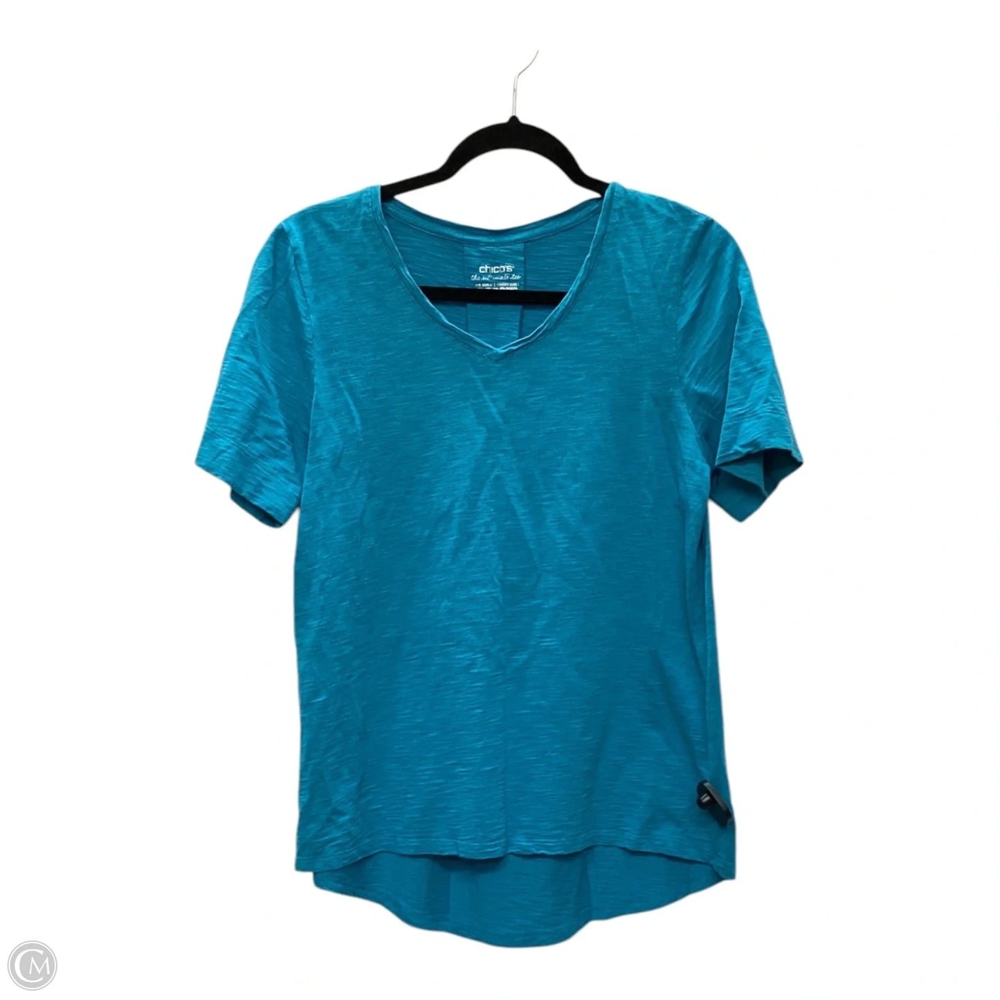 Top Short Sleeve Basic By Chicos In Blue, Size: M