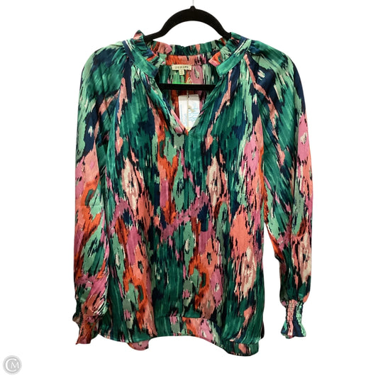 Top Long Sleeve By Jodifl In Green, Size: S