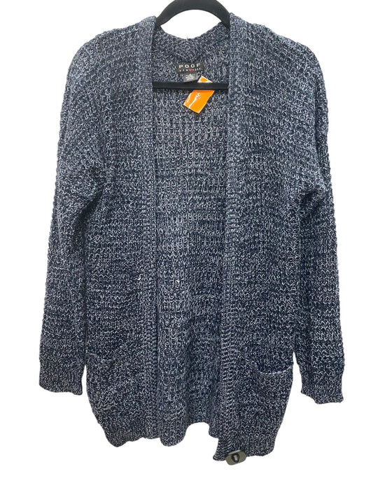 Sweater Cardigan By Poof In Blue, Size: S