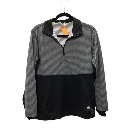 Athletic Top Long Sleeve Collar By Adidas  Size: L