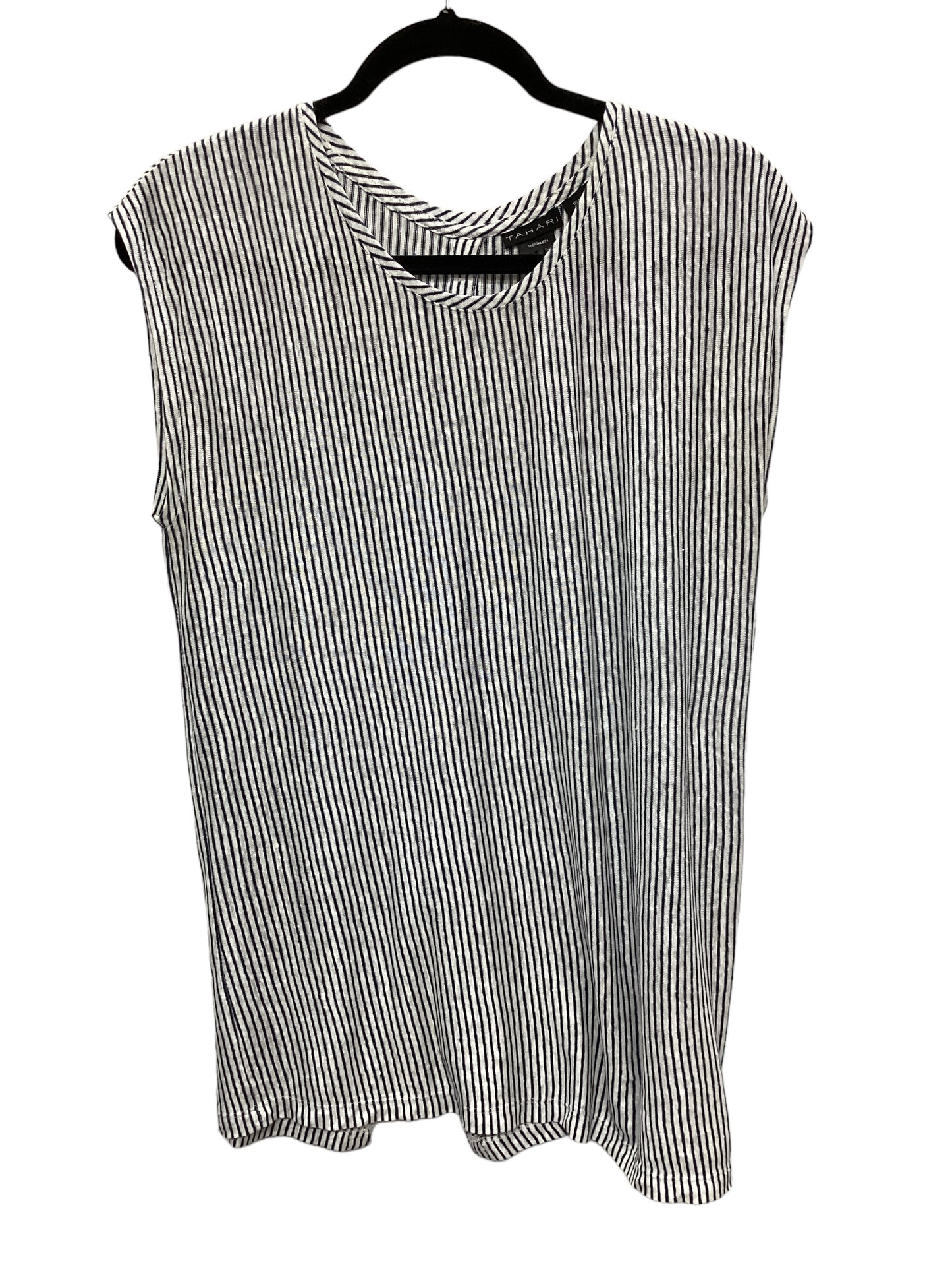 Blue Top Sleeveless Tahari By Arthur Levine, Size M