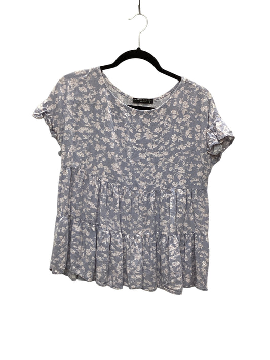 Top Short Sleeve By Final Touch In Blue, Size: M