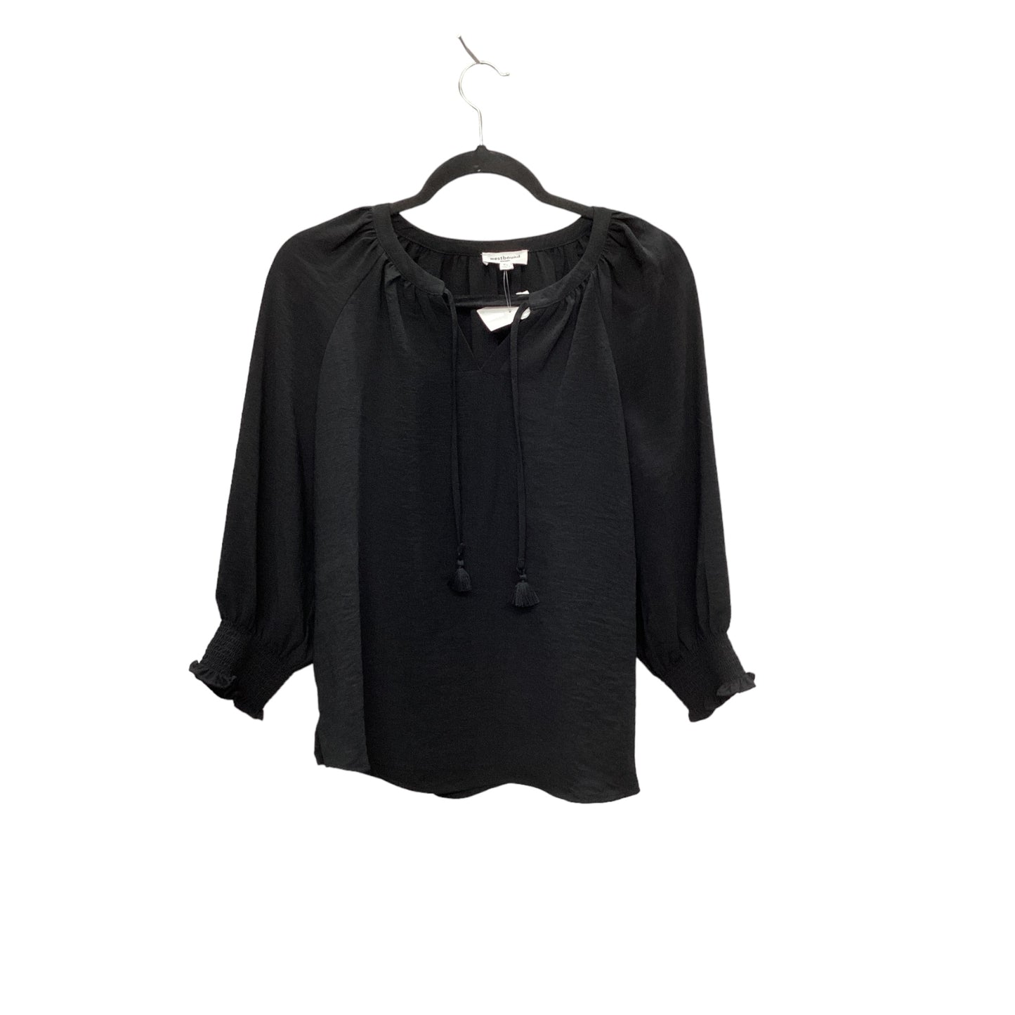 Top Long Sleeve By West Bound In Black, Size: Petite   S