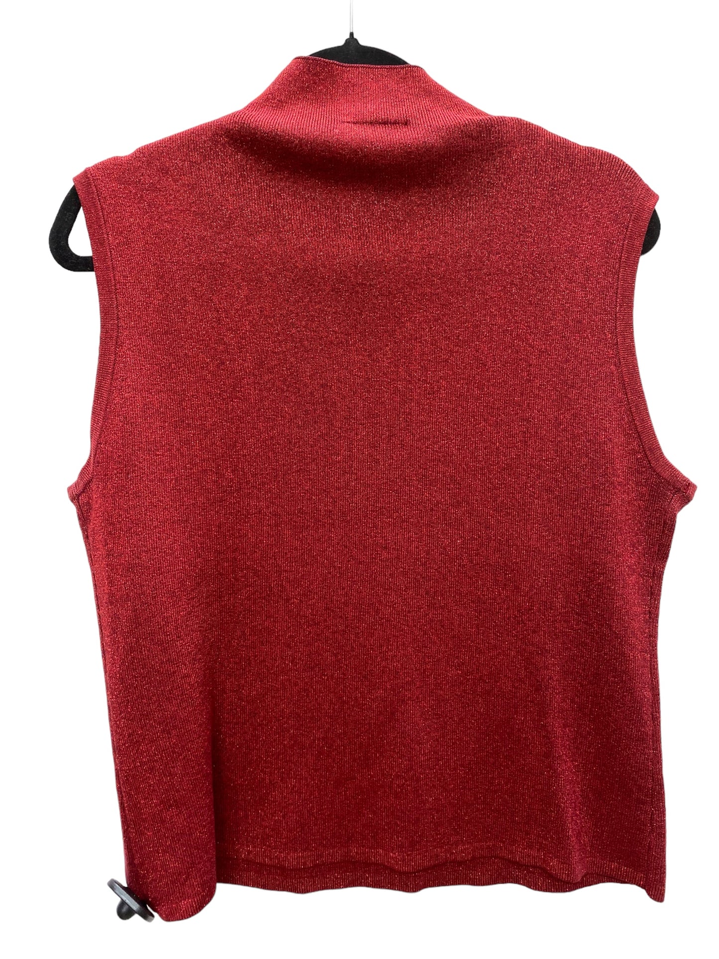 Top Sleeveless By Coldwater Creek In Red, Size: Xl