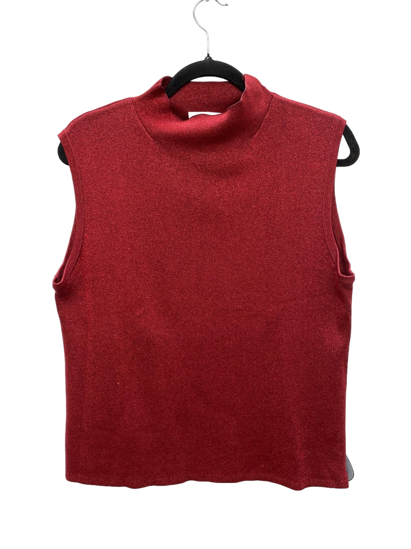 Top Sleeveless By Coldwater Creek In Red, Size: Xl