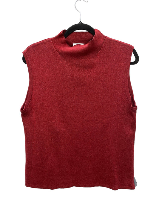 Top Sleeveless By Coldwater Creek In Red, Size: Xl