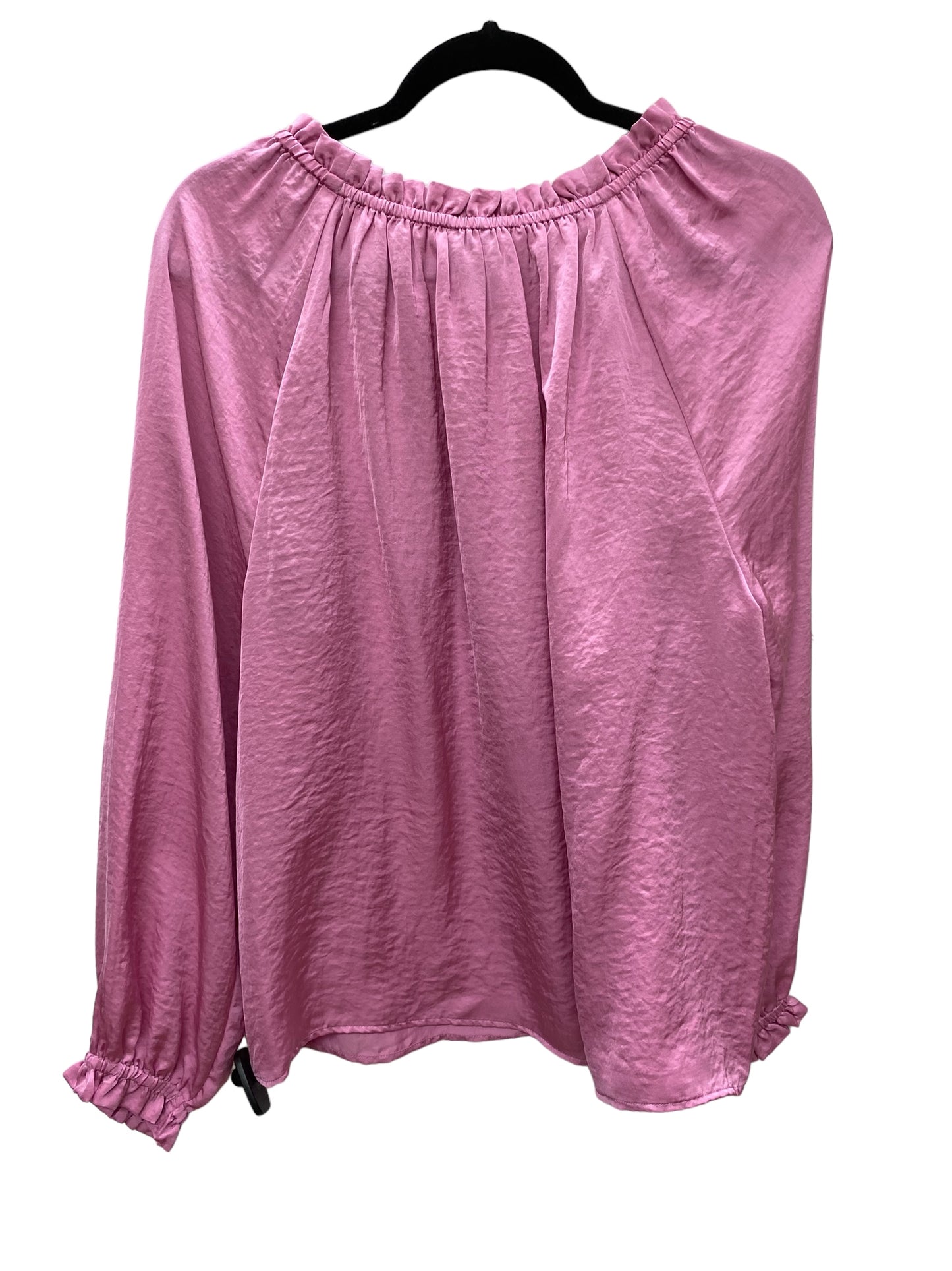 Top Long Sleeve By Ann Taylor In Pink, Size: L