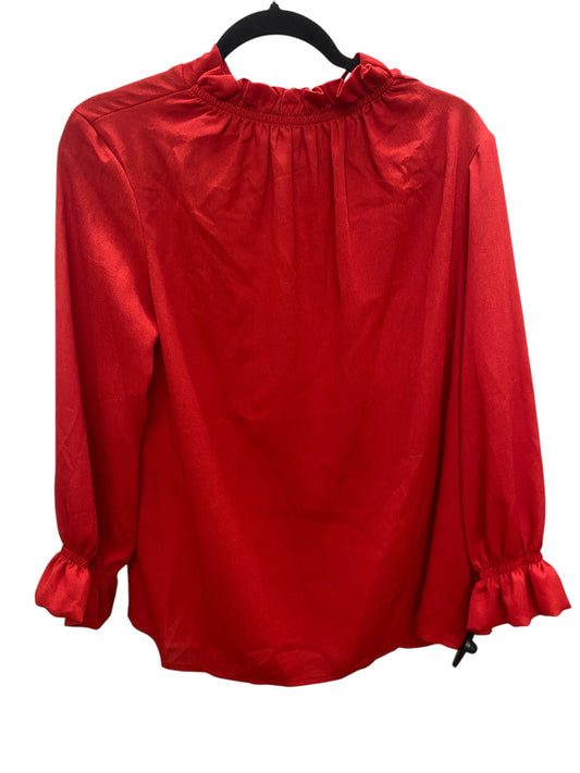 Top Long Sleeve By Clothes Mentor In Red, Size: M