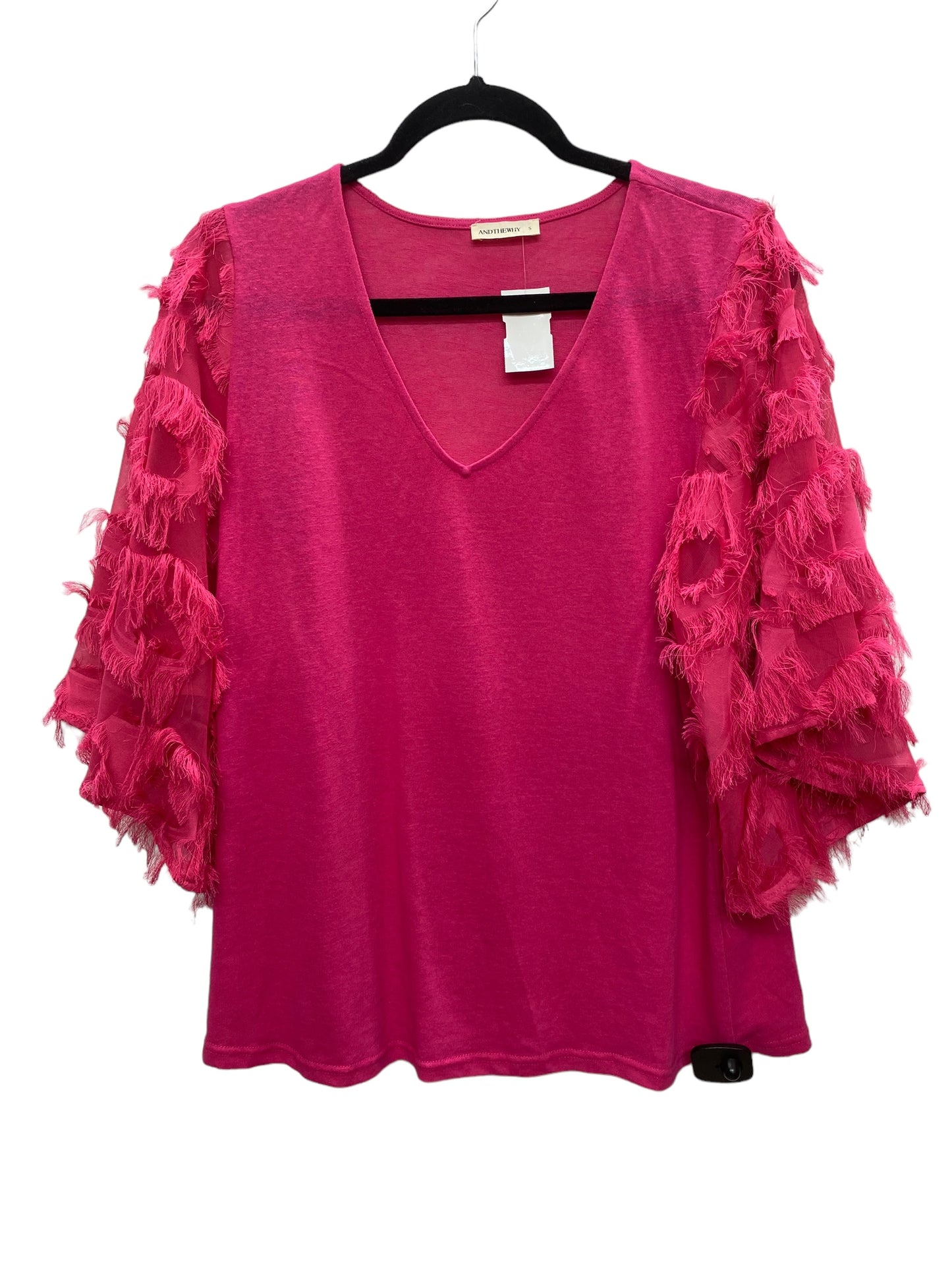 Top Long Sleeve By Clothes Mentor In Pink, Size: S