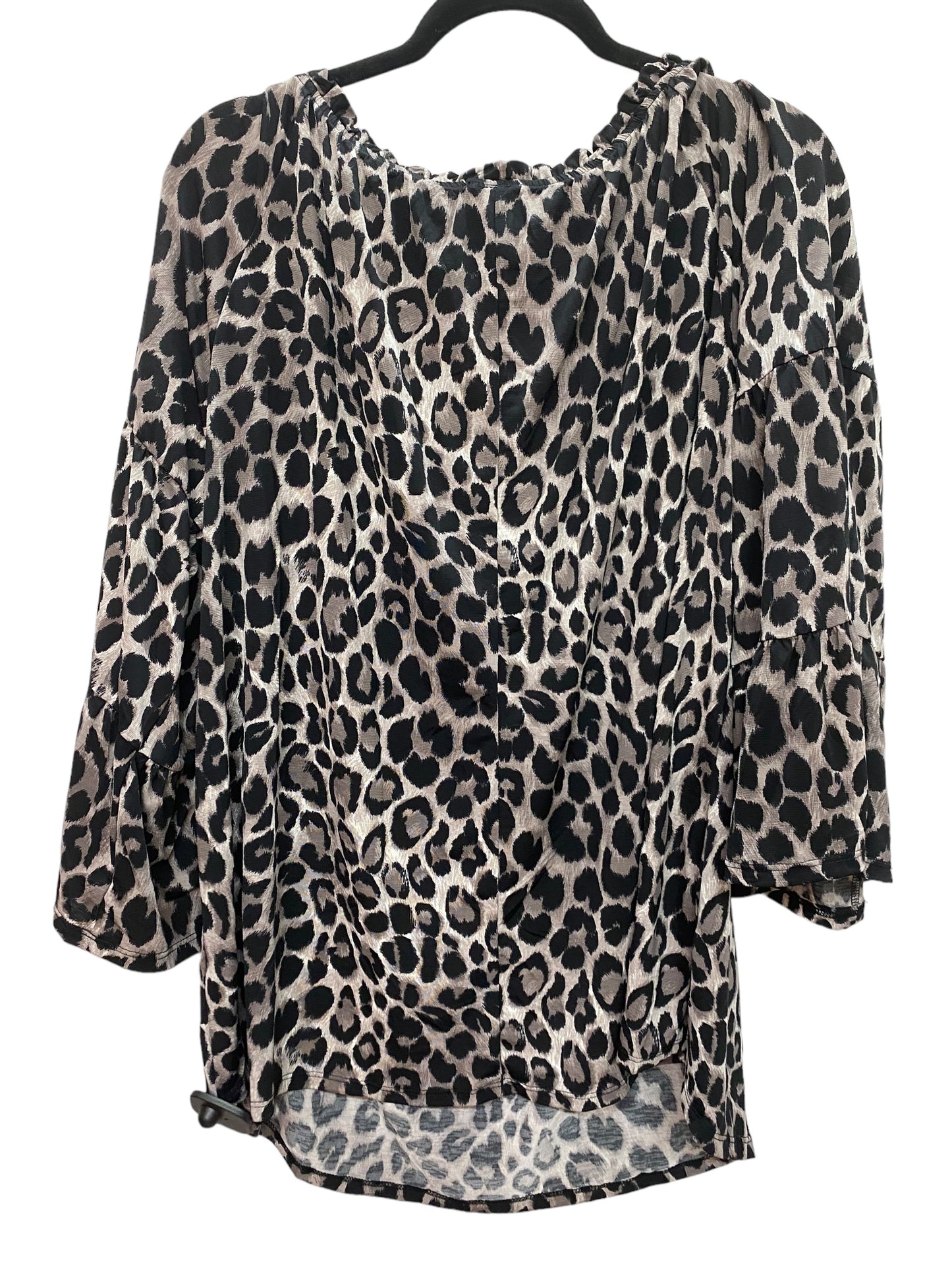 Top Long Sleeve By Clothes Mentor In Animal Print, Size: Xl