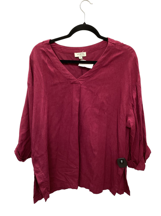 Top Long Sleeve By Umgee In Red, Size: M