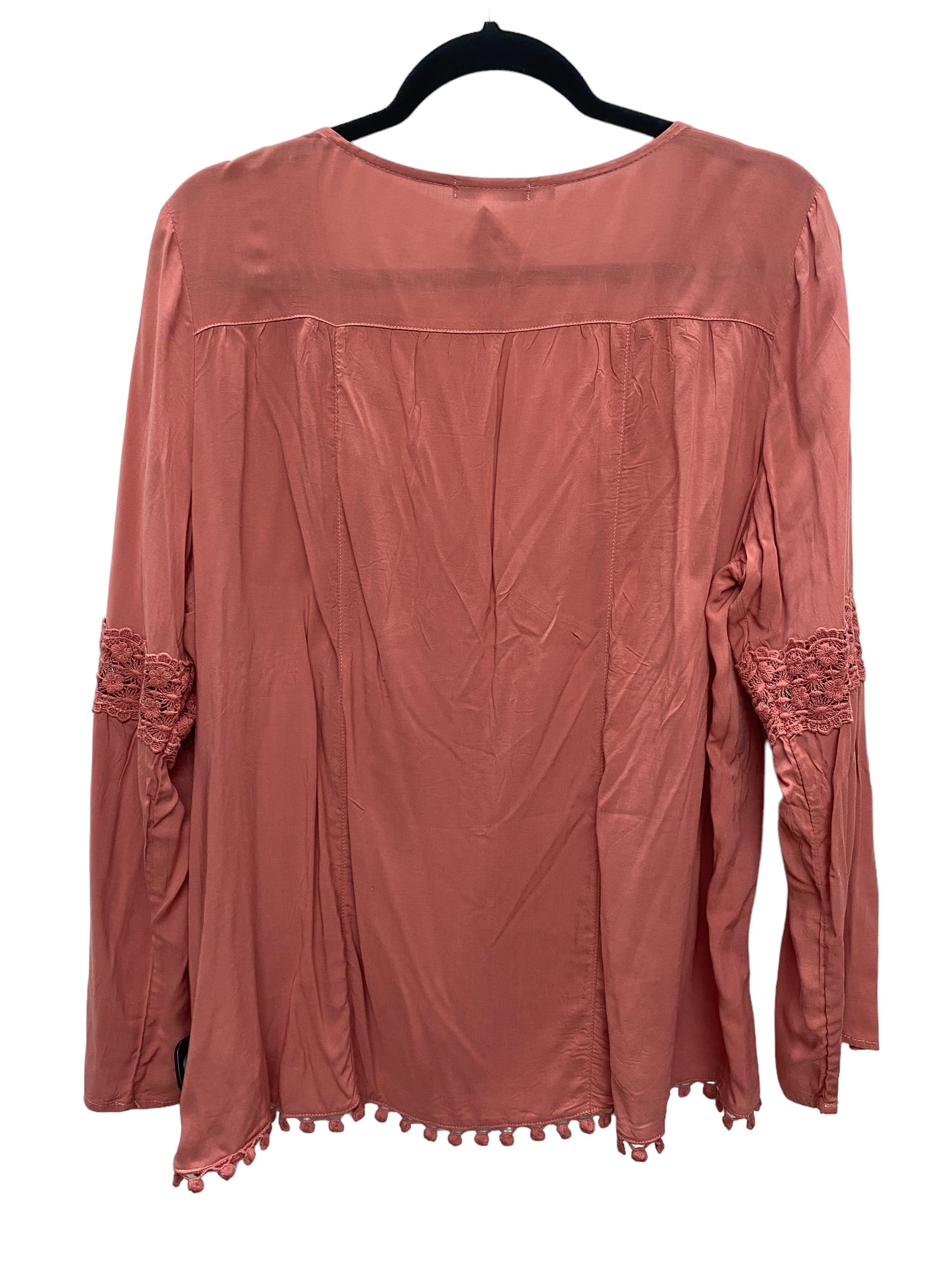 Top Long Sleeve By Maurices In Pink, Size: L