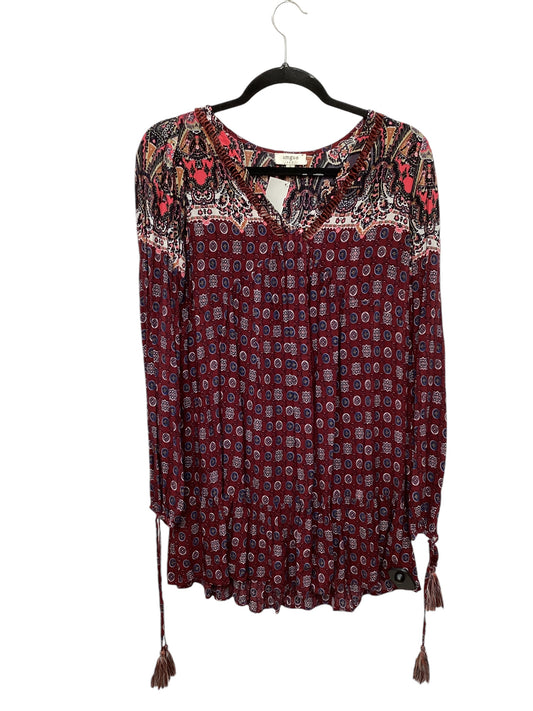 Tunic Long Sleeve By Umgee In Multi-colored, Size: S