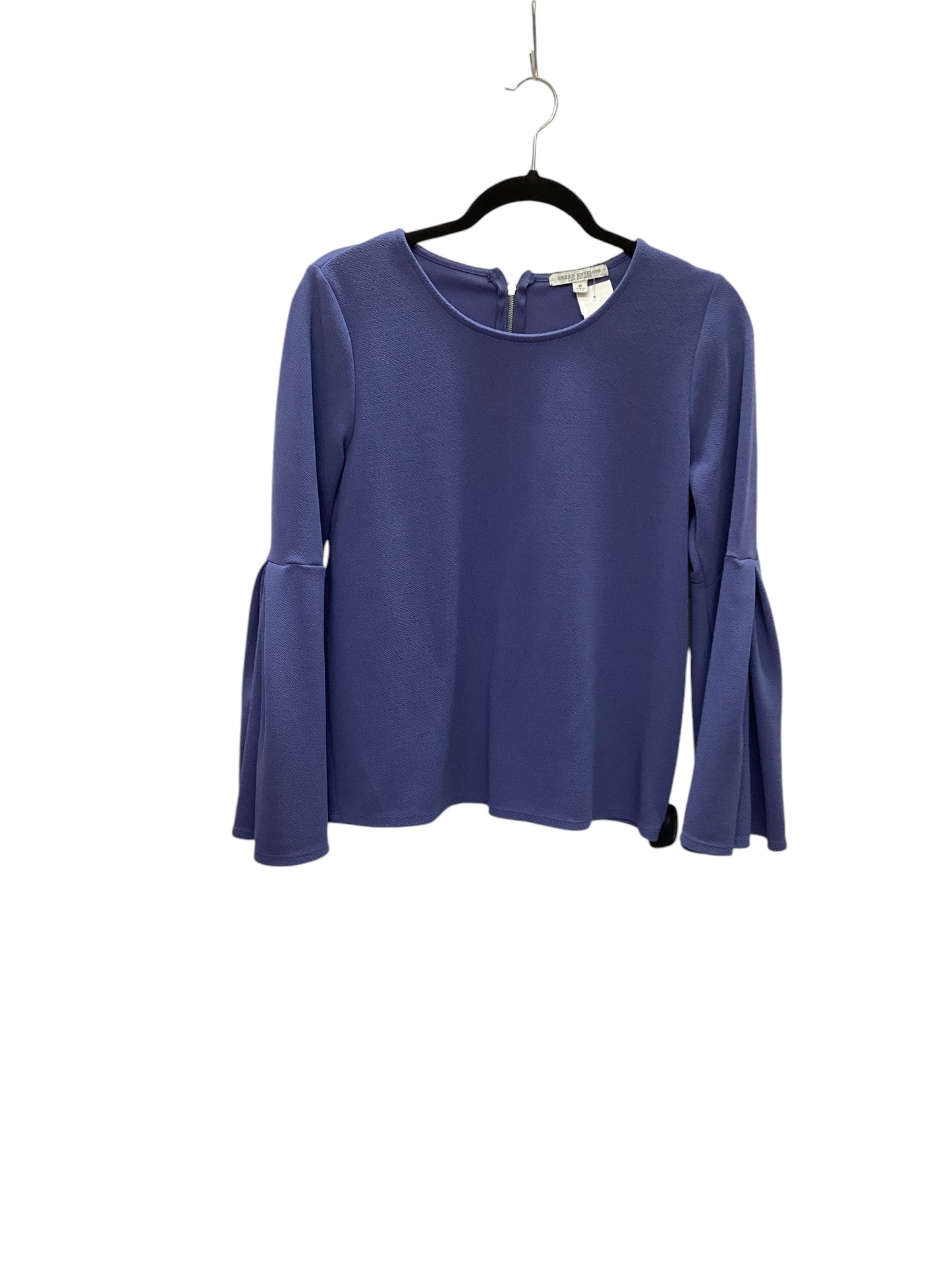 Top Long Sleeve By Green Envelope In Blue, Size: M