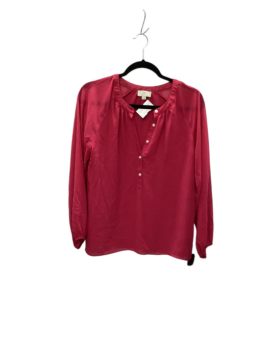 Top Long Sleeve By Loft In Pink, Size: S