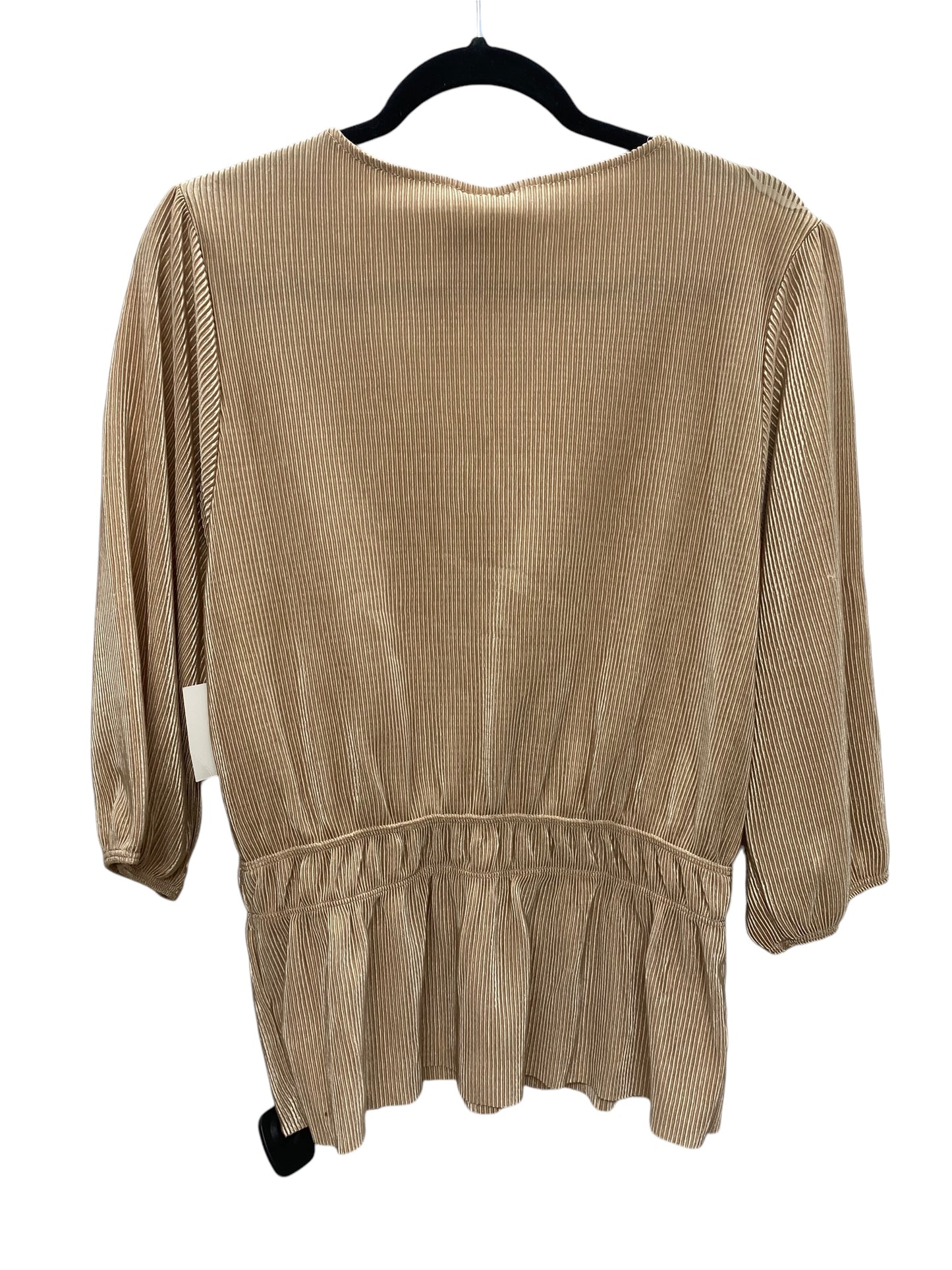 Top Long Sleeve By Free Kisses In Beige, Size: Xl