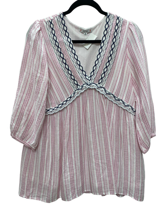 Top Long Sleeve By L Love In Pink, Size: M