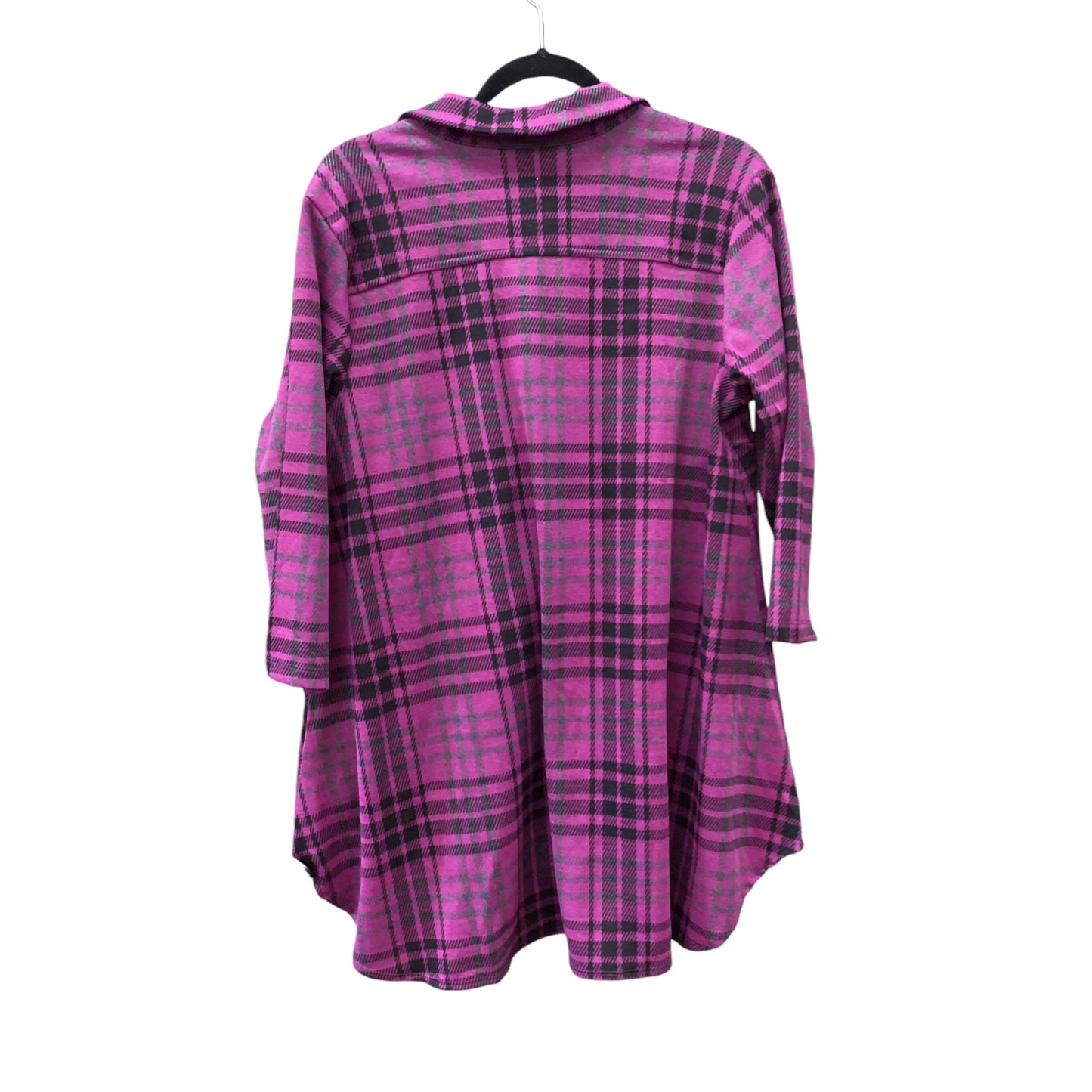 Top Long Sleeve By Attitude In Purple, Size: M