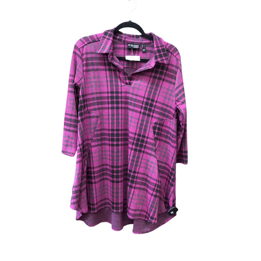 Top Long Sleeve By Attitude In Purple, Size: M