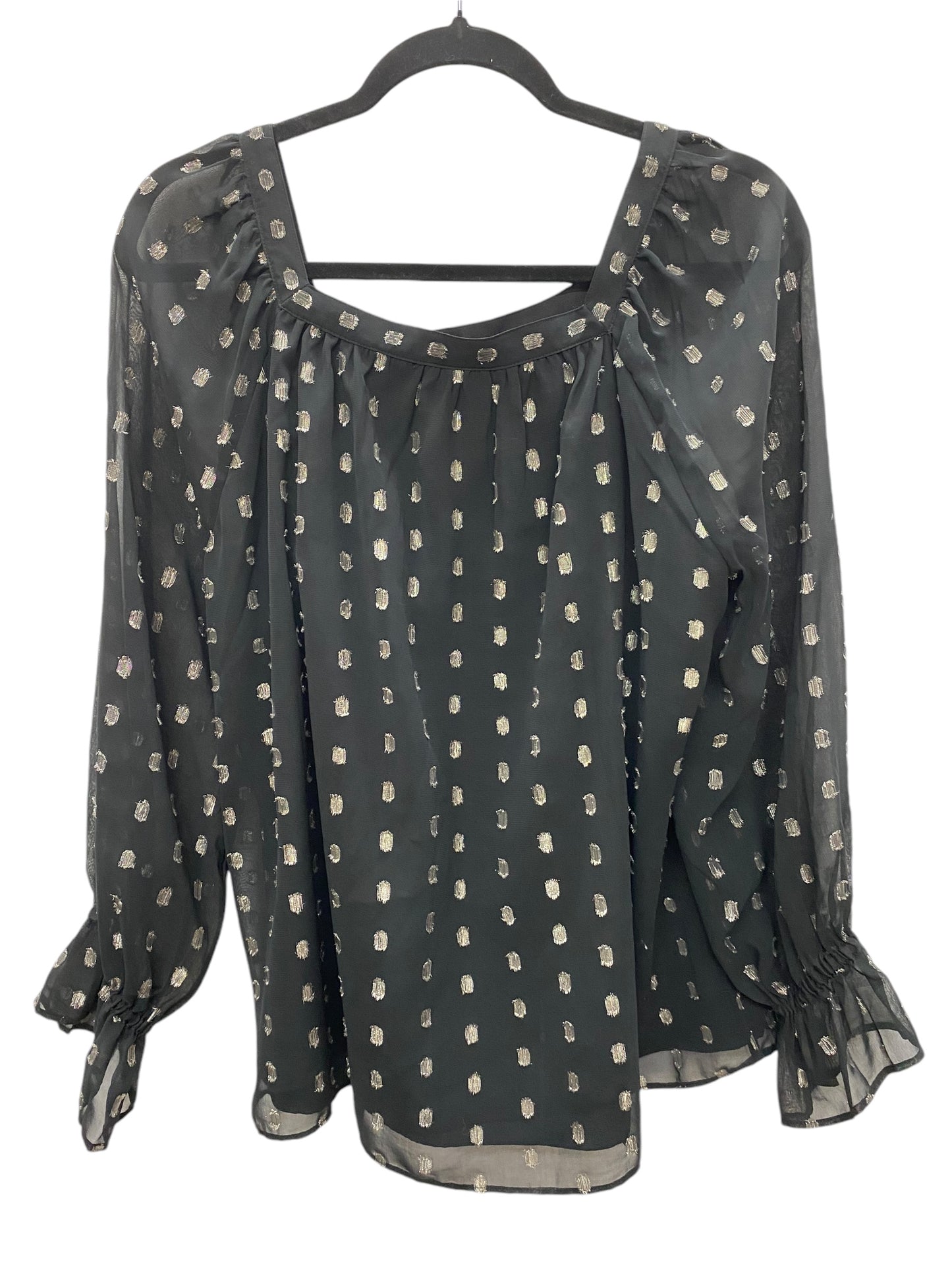 Top Long Sleeve By Talbots In Black, Size: L