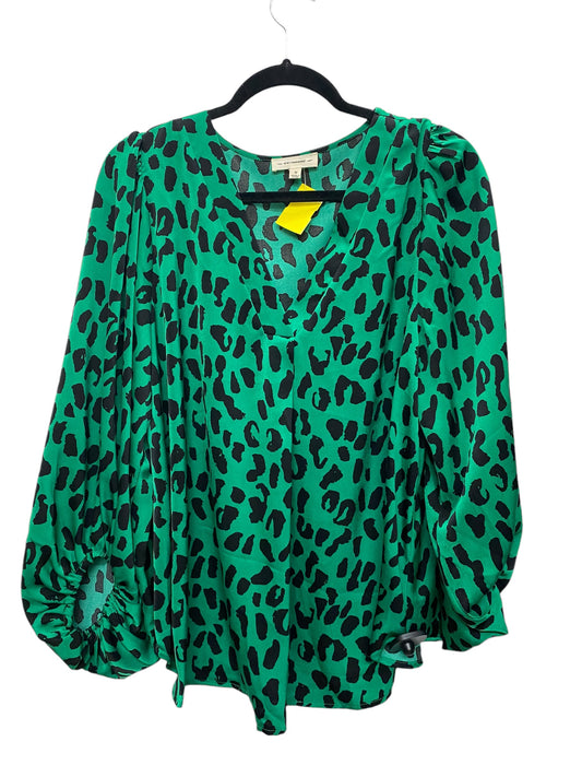 Top Long Sleeve By Ee Some In Green, Size: M