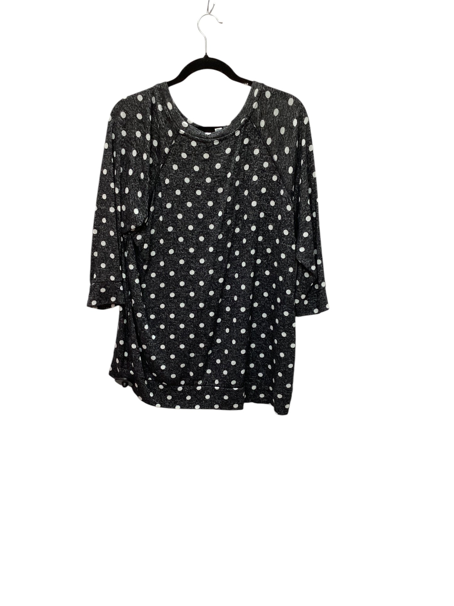 Top Long Sleeve By Market & Spruce In Polkadot Pattern, Size: 1x