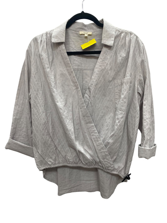 Top Long Sleeve By Easel In Grey, Size: S