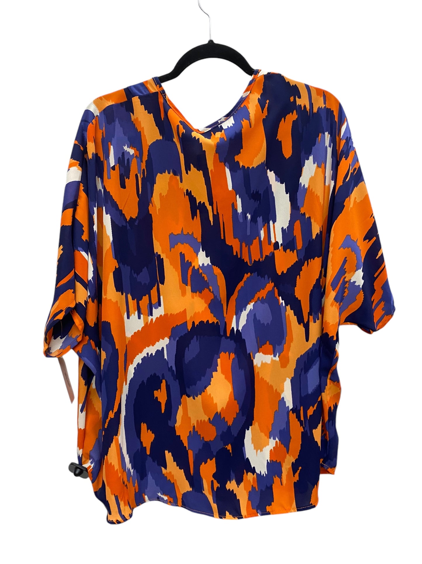 Top Short Sleeve By Clothes Mentor In Blue & Orange, Size: S