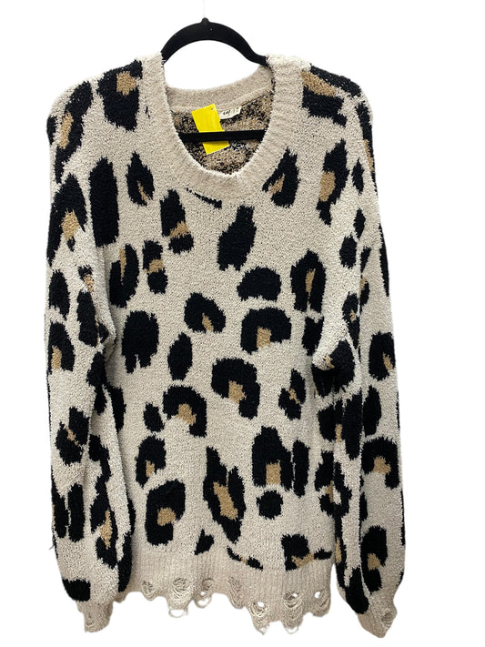 Sweater By Clothes Mentor In Animal Print, Size: M