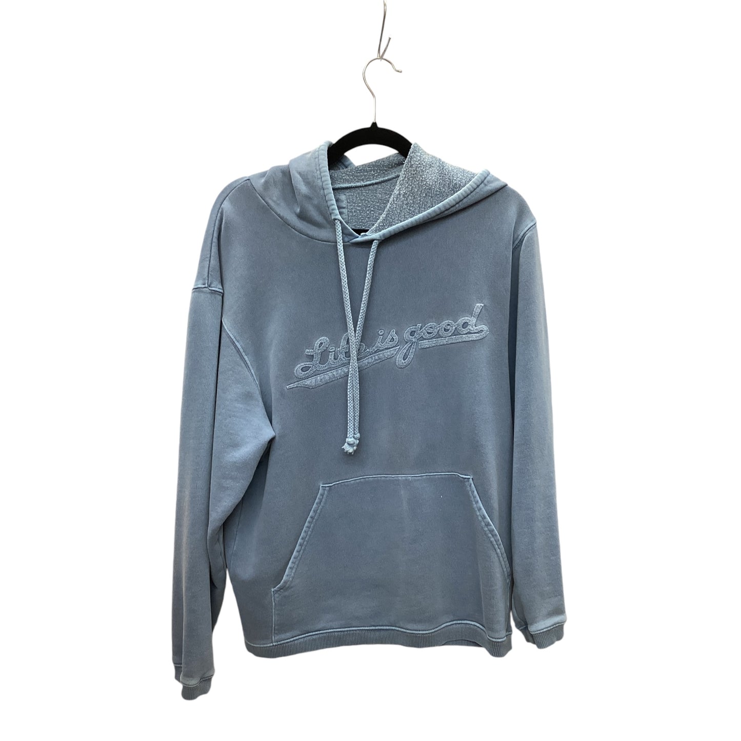 Sweatshirt Hoodie By Life Is Good In Blue, Size: S