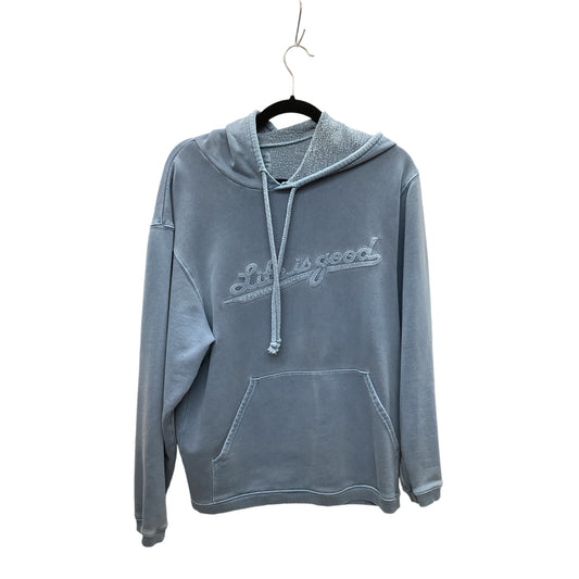 Sweatshirt Hoodie By Life Is Good In Blue, Size: S