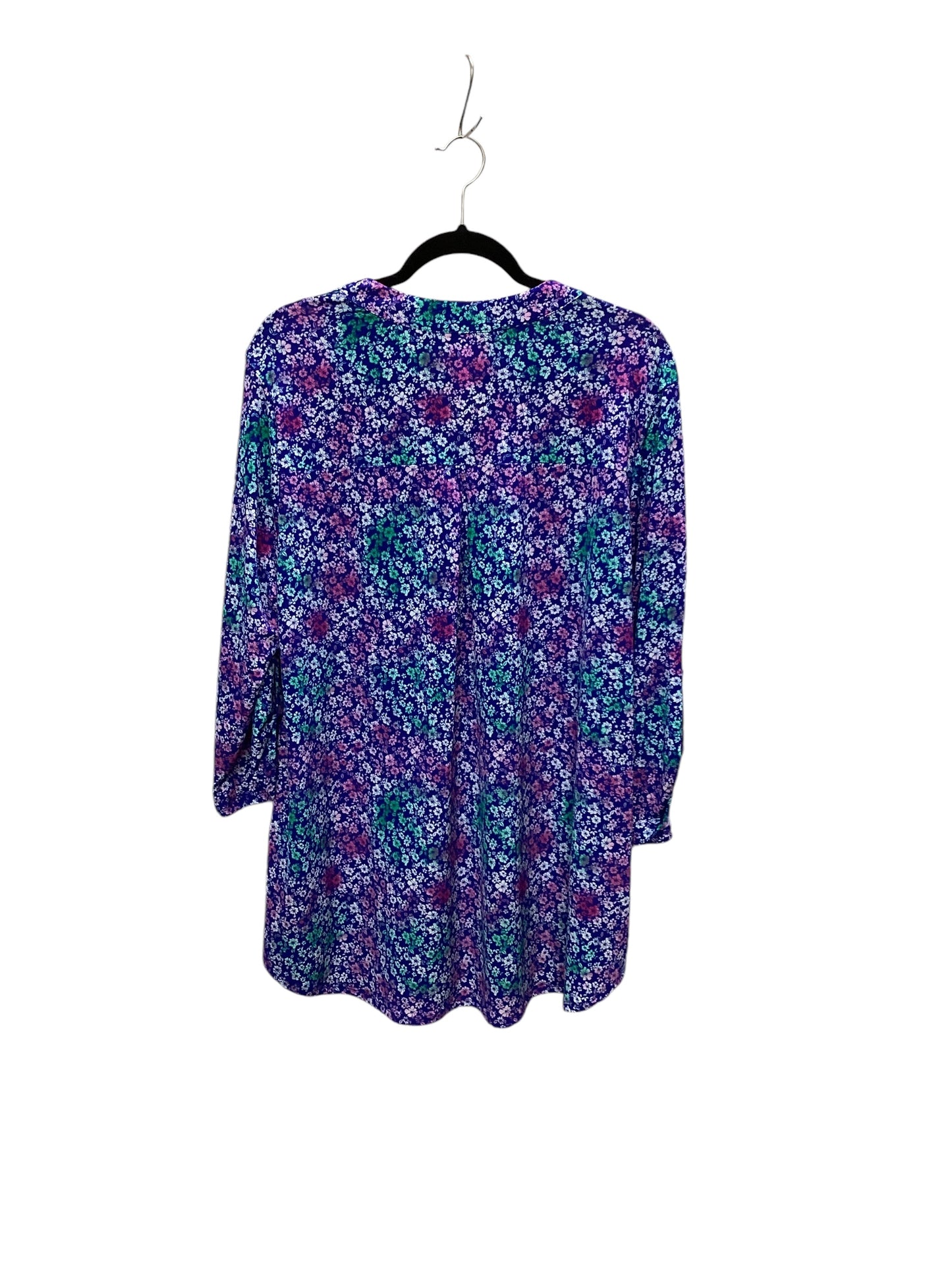 Top Long Sleeve By Clothes Mentor In Blue, Size: Xl