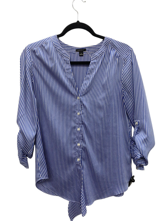 Top Long Sleeve By Ann Taylor In Blue, Size: S