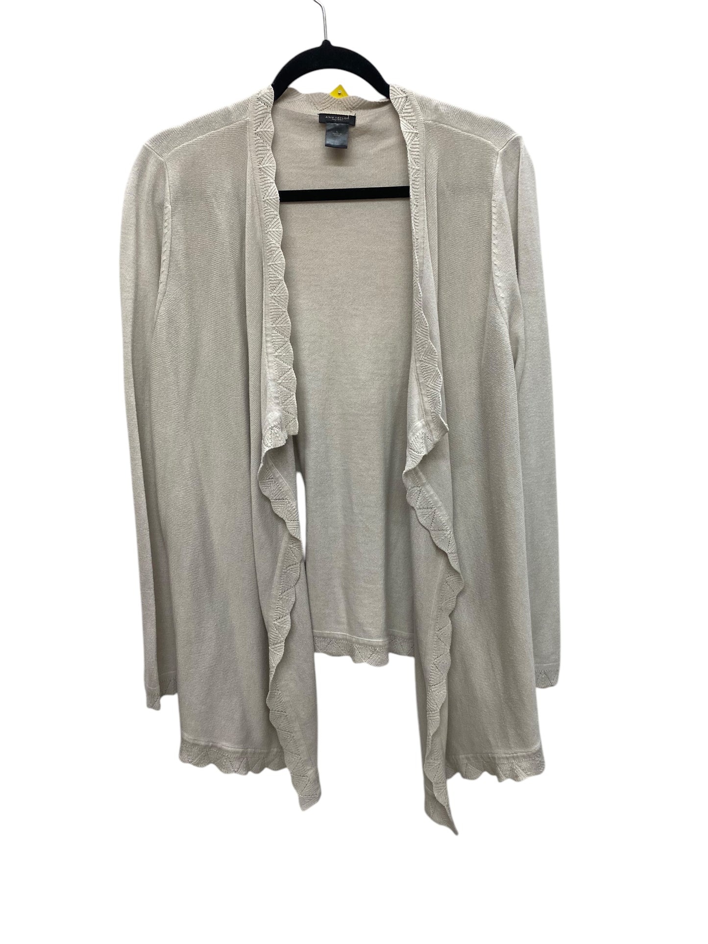 Cardigan By Ann Taylor In Beige, Size: L