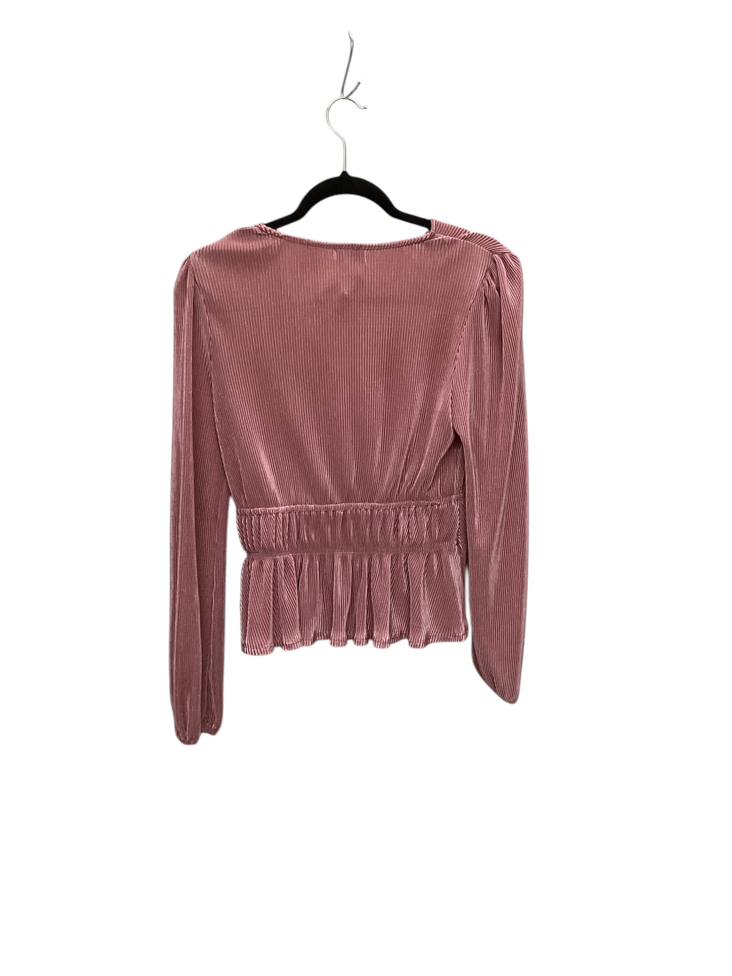 Top Long Sleeve By Love Fire In Pink, Size: M