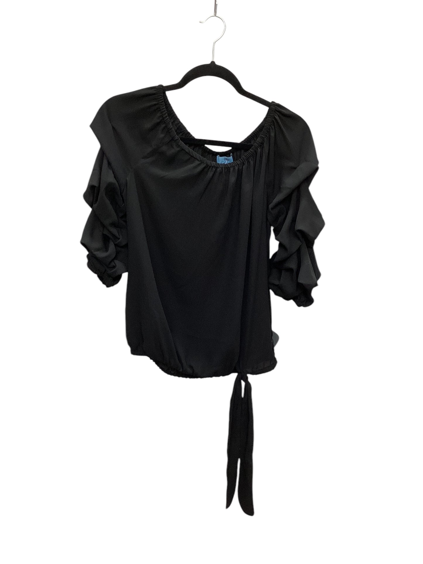 Top Long Sleeve By Cece In Black, Size: S