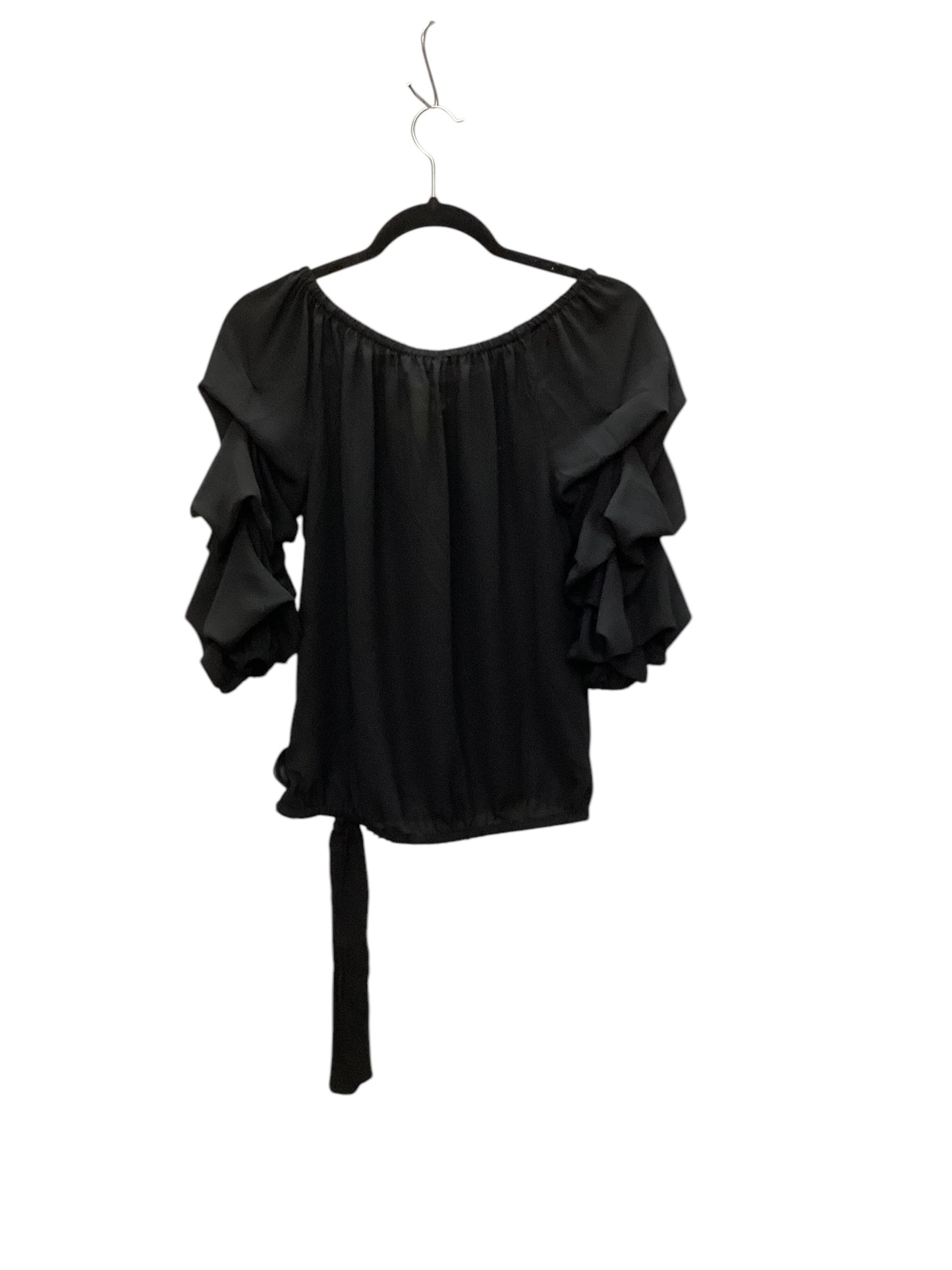 Top Long Sleeve By Cece In Black, Size: S