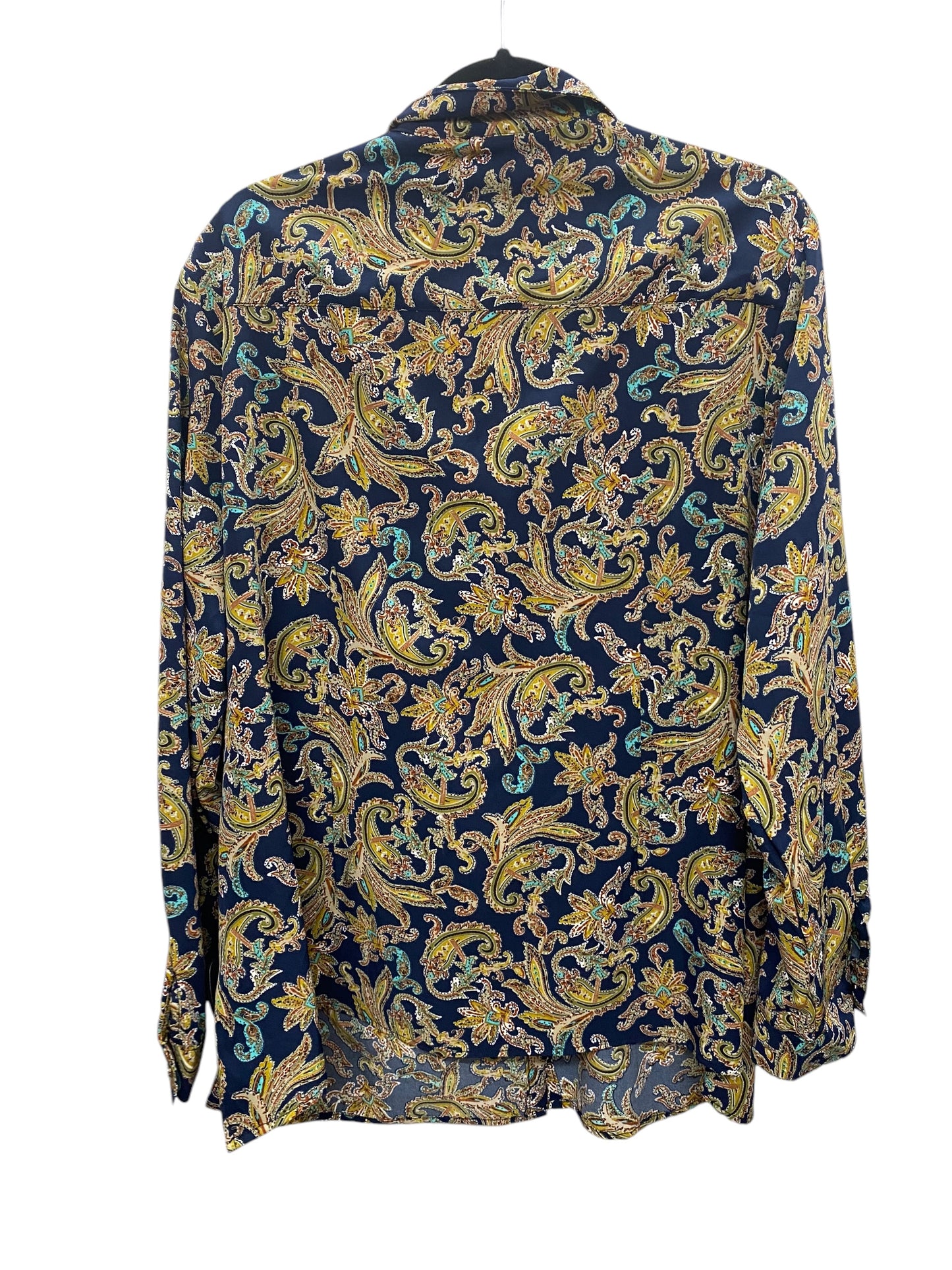 Top Long Sleeve By Notations In Blue, Size: 3x