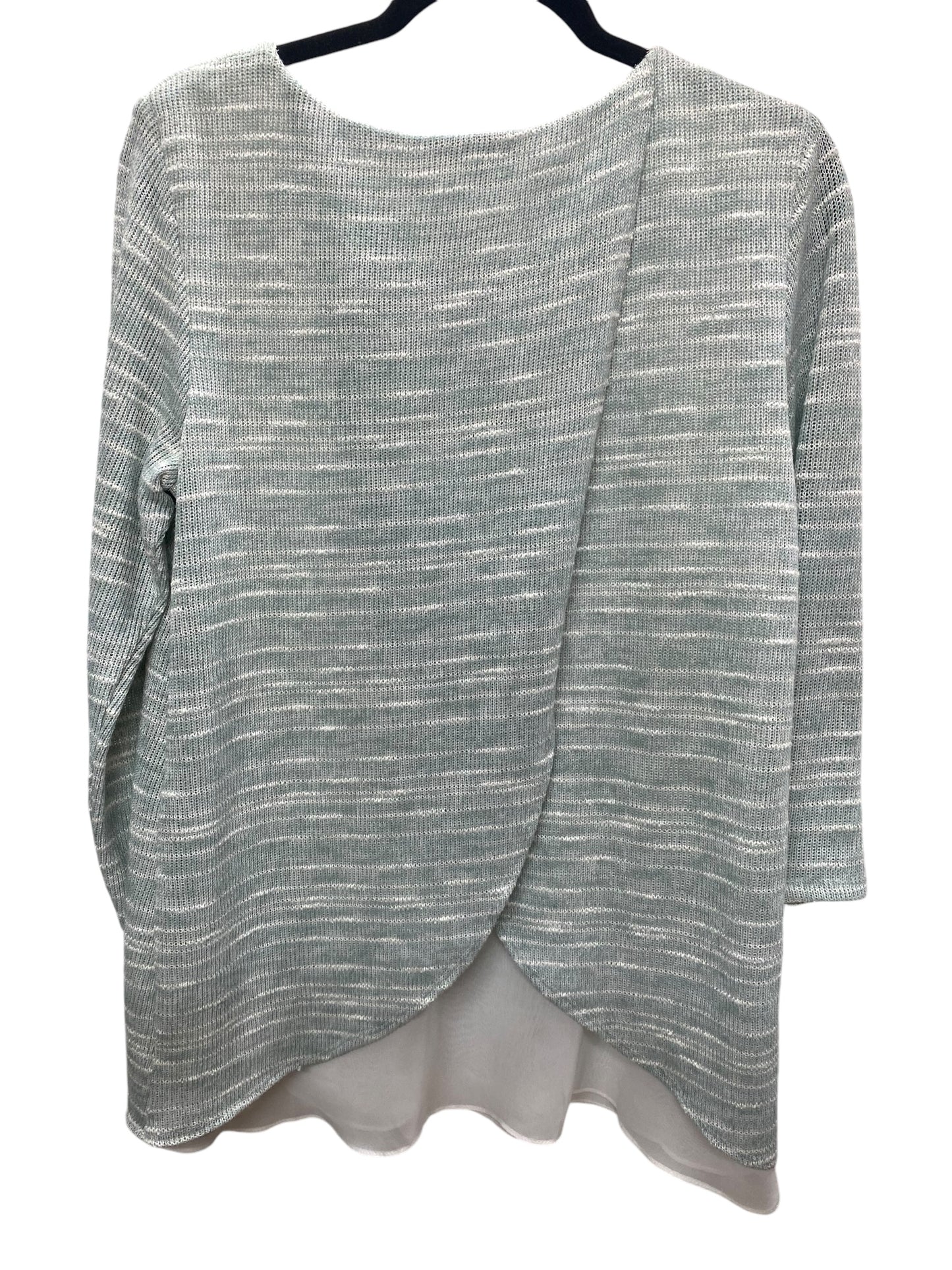 Top Long Sleeve By Coco Bianco In Blue, Size: L