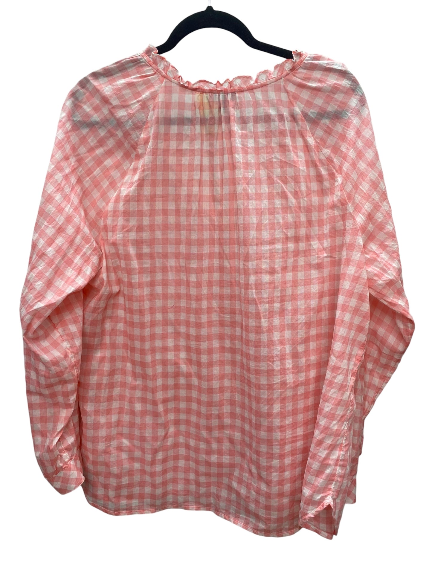 Top Long Sleeve By Talbots In Pink, Size: Xl