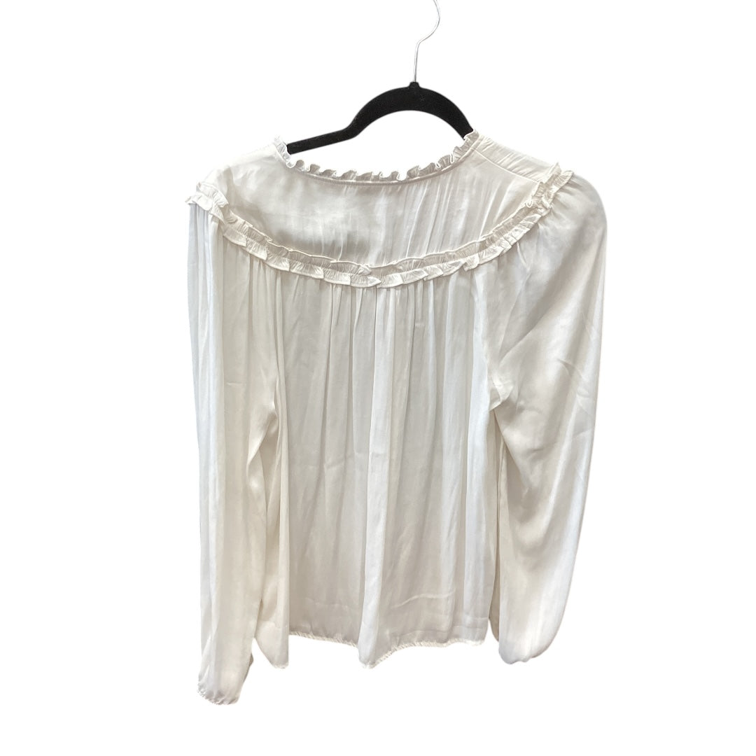 Top Long Sleeve By Loft In White, Size: S