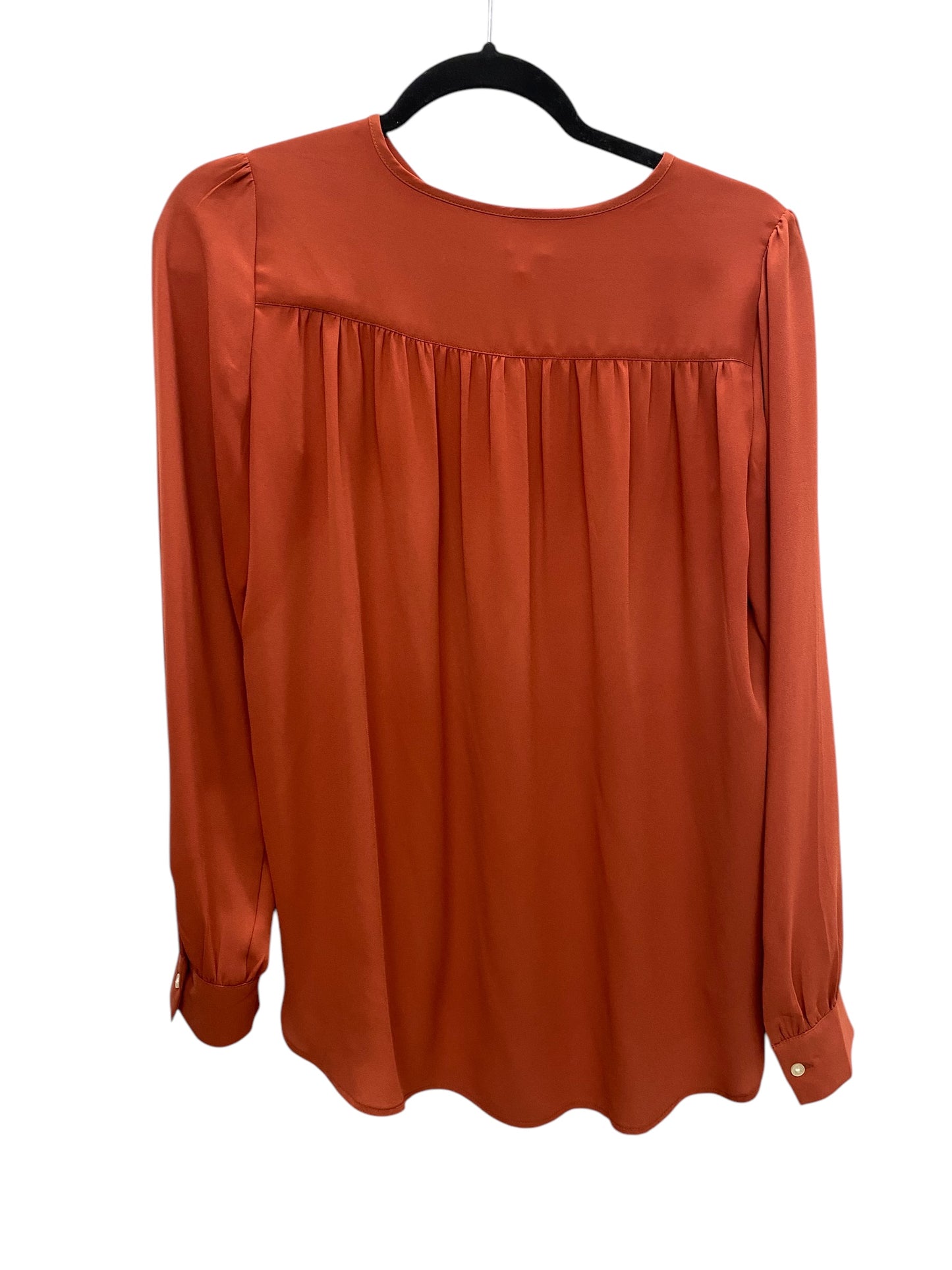 Top Long Sleeve By Loft In Orange, Size: Xs