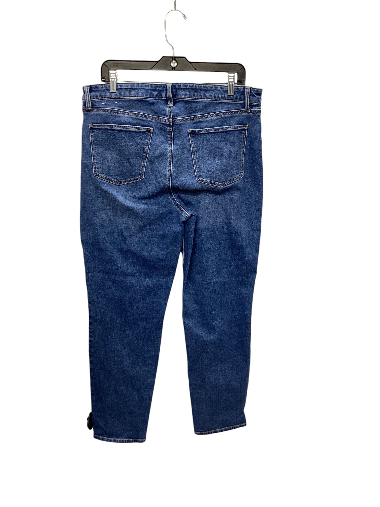 Jeans Straight By Talbots In Blue Denim, Size: 14
