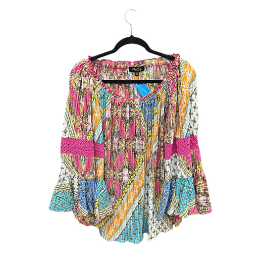 Top Long Sleeve By Melissa Paige In Multi-colored, Size: 2x