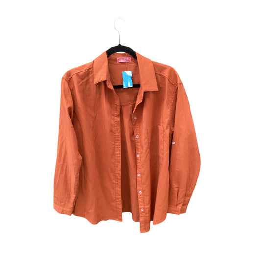 Top Long Sleeve By Clothes Mentor In Orange, Size: S