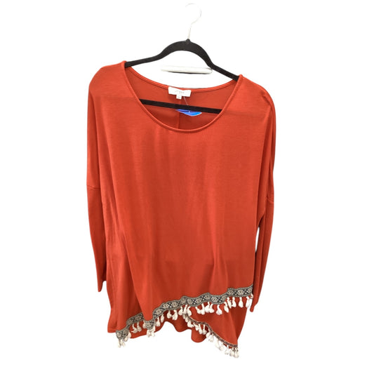 Top Long Sleeve By Umgee In Orange, Size: L