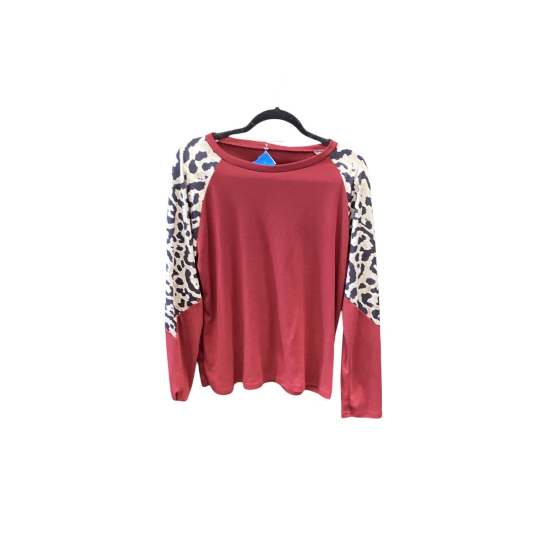 Top Long Sleeve By Cme In Red, Size: Xl