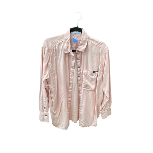 Top Long Sleeve By Calvin Klein In Pink, Size: S